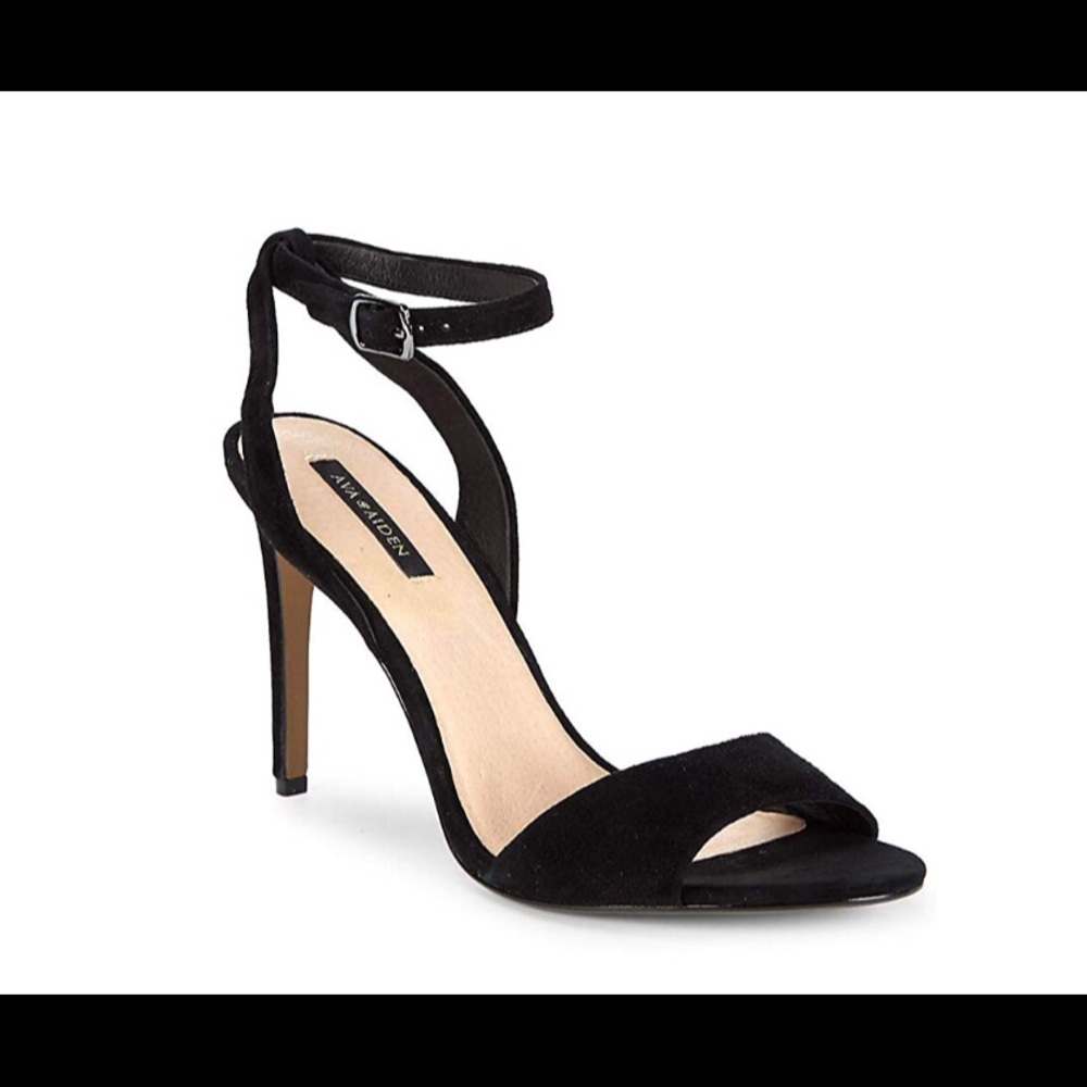 Ava & Aiden Open-Toe High Heel Stiletto. Black;9.5 - Picture 2 of 8